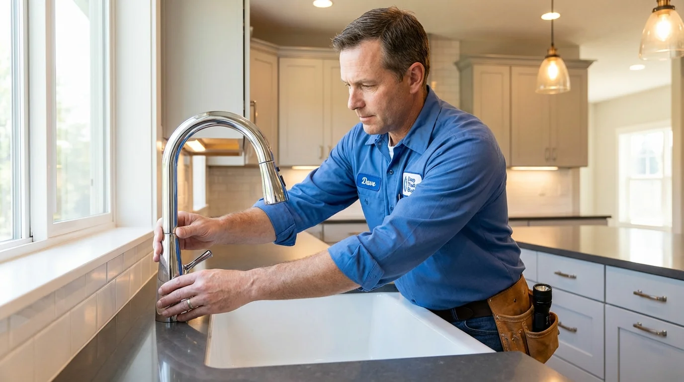 Kitchen faucet installation by Johns Plumbing LLC in Kansas City